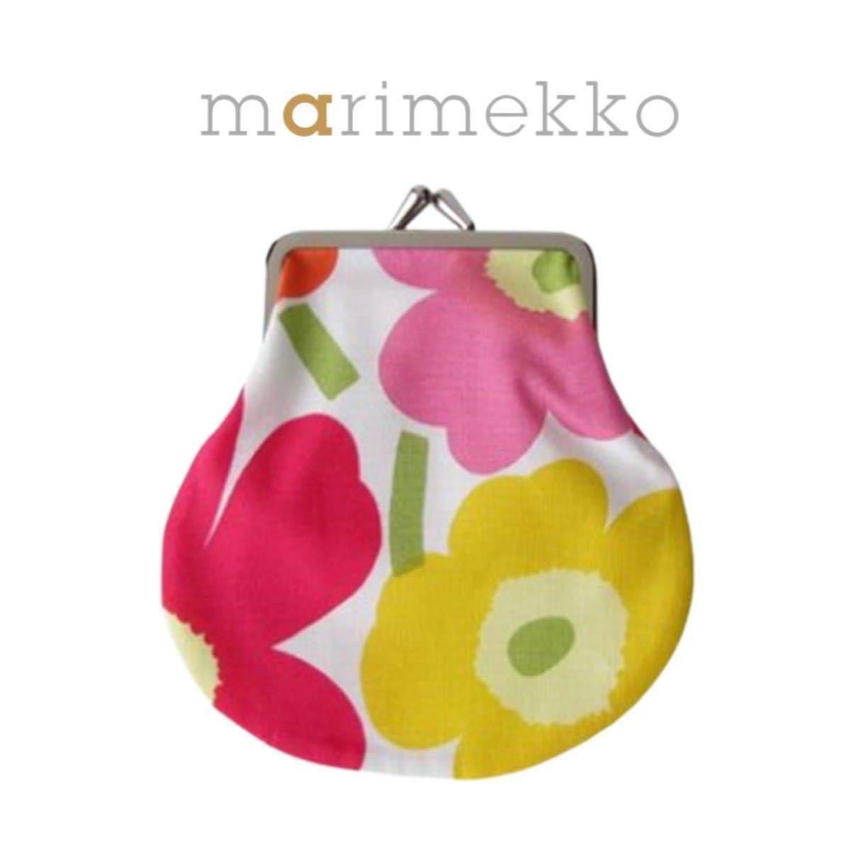 《マリメッコmarimekko／新品》がま口 コインケース 小物入れ／PIENI KUKKARO ウニッコ MINI UNIKKO／020310 201／花柄マルチ／MR000320_画像1