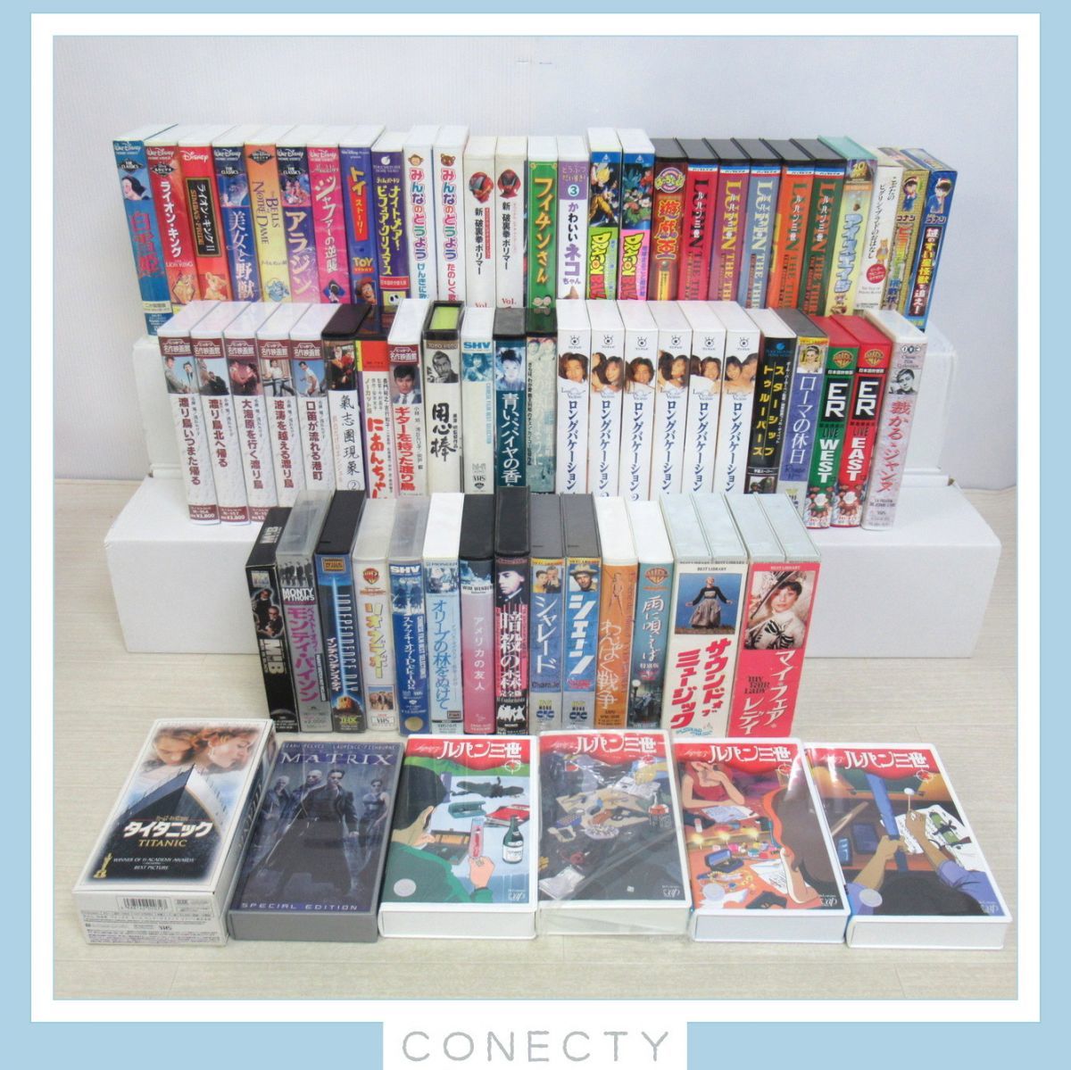 ☆VHS 洋画 邦画 ドラマ アニメ まとめて計70点セット タイタニック/マトリックス/ロングバケーション/ディズニー/ルパン三世 等【Dm【XX_画像1