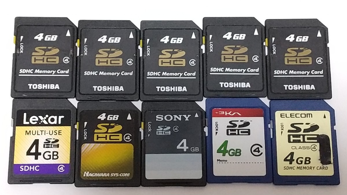 10枚セット SDHCカード 4GB SDカード used ジャンク扱い　 _画像1