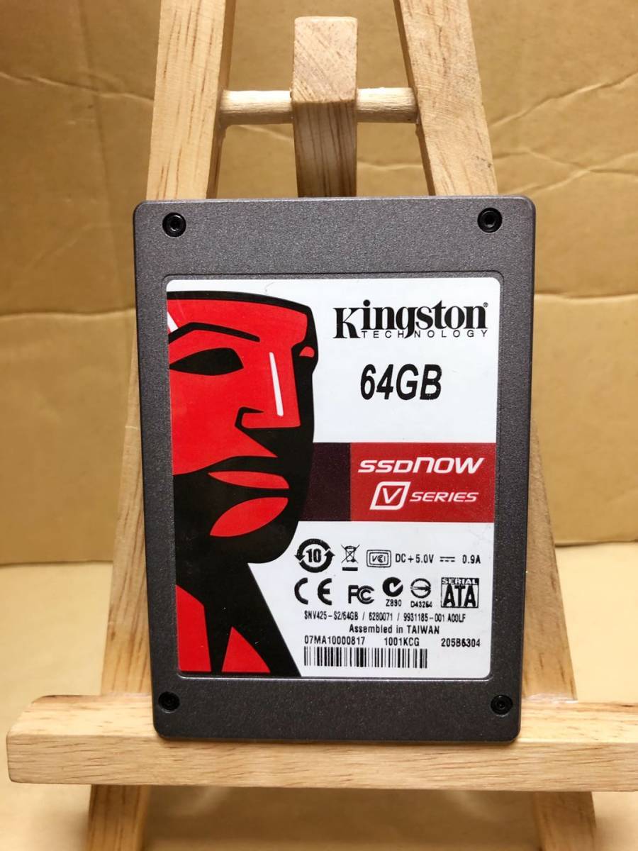 Kingston SSD 64GB 2.5 дюймовый Note для HDD SATA 64GB SATA 9mm рабочий товар 