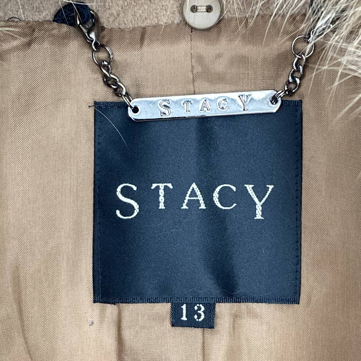 【カシミヤ100%】STACY　フォックスファー サイズ13 ロングコート_画像5