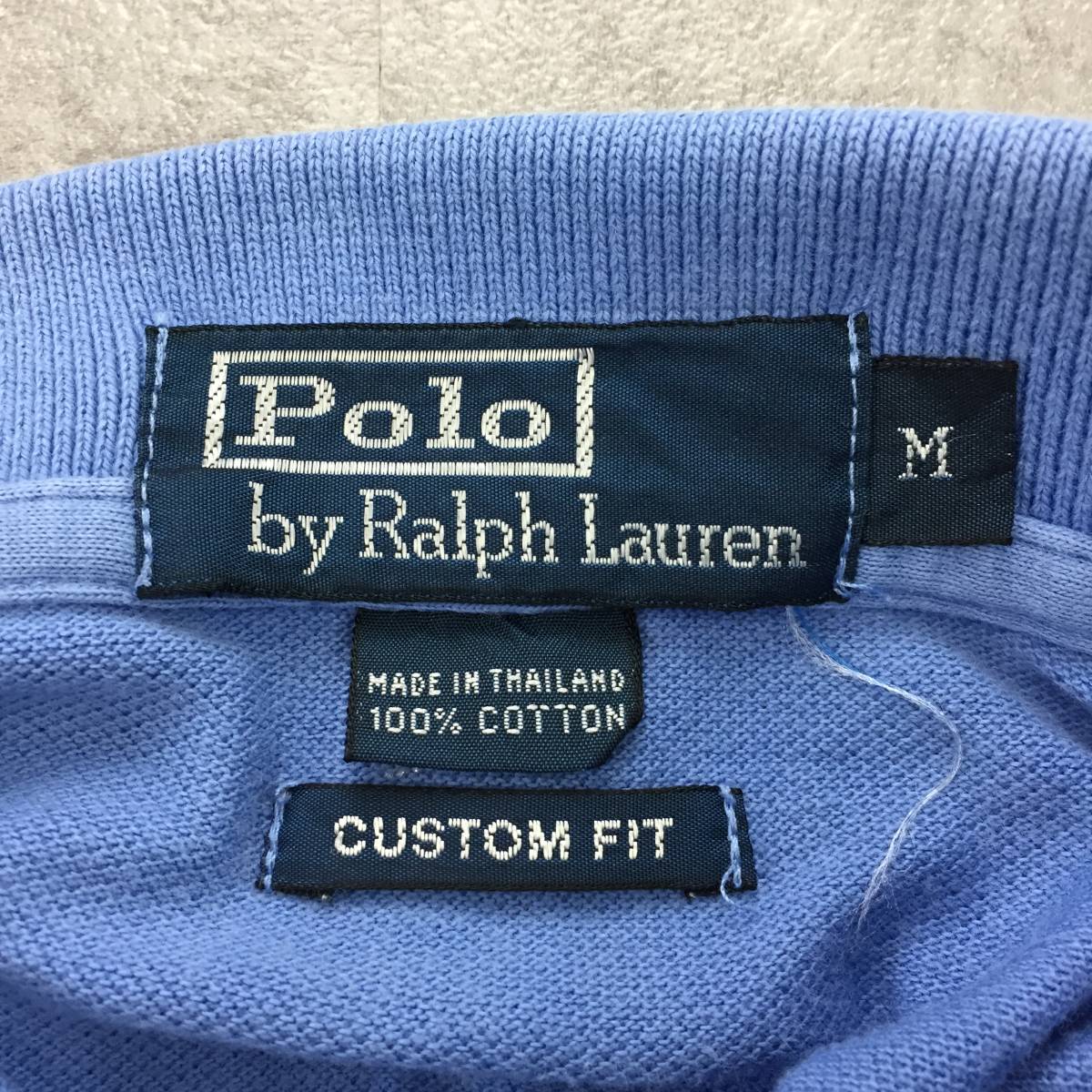 Polo by Ralph Lauren ポロ バイ ラルフ ローレン ポロシャツ ワンポイント メンズ ブルー 青 Mサイズ_画像6
