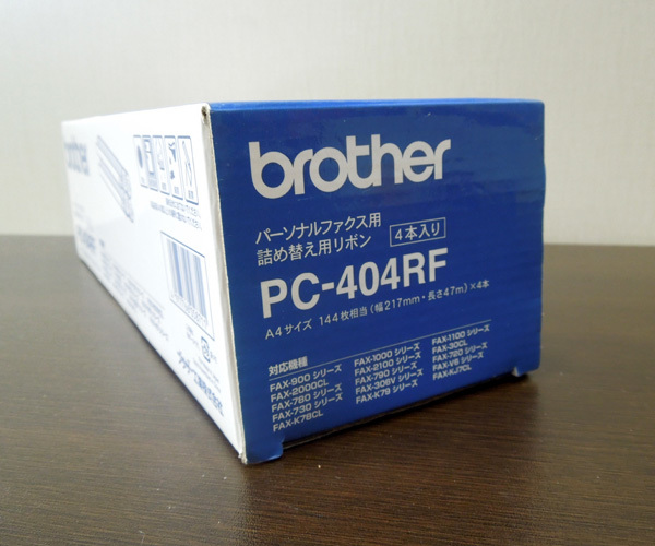 デッドストック品 純正 ブラザー パーソナルファクス用 詰め替え用リボン 4本入り PC-404RF リボンリフィル brother 札幌市 新道東店_画像3