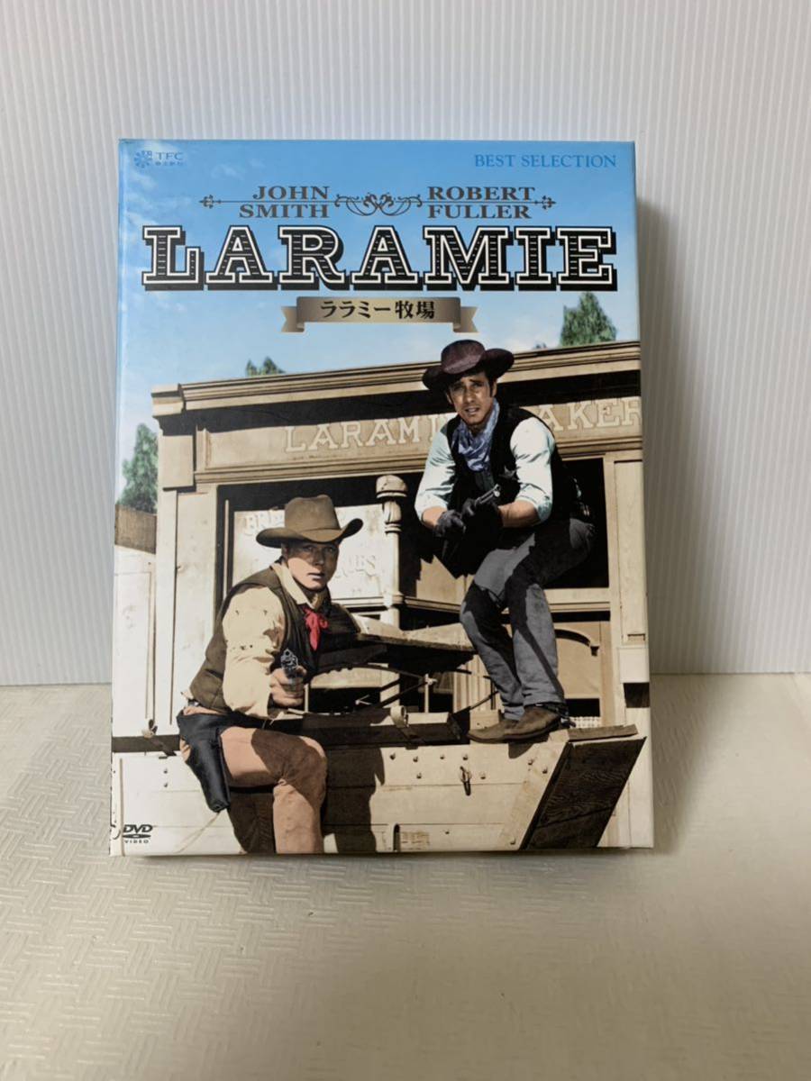 LARAMIE ララミー牧場 DVD-BOX 6枚組/アメリカ西部劇/解説書欠品/東北新社/視聴未確認/部品取り用/箱プラ破れ欠損等経年の画像1