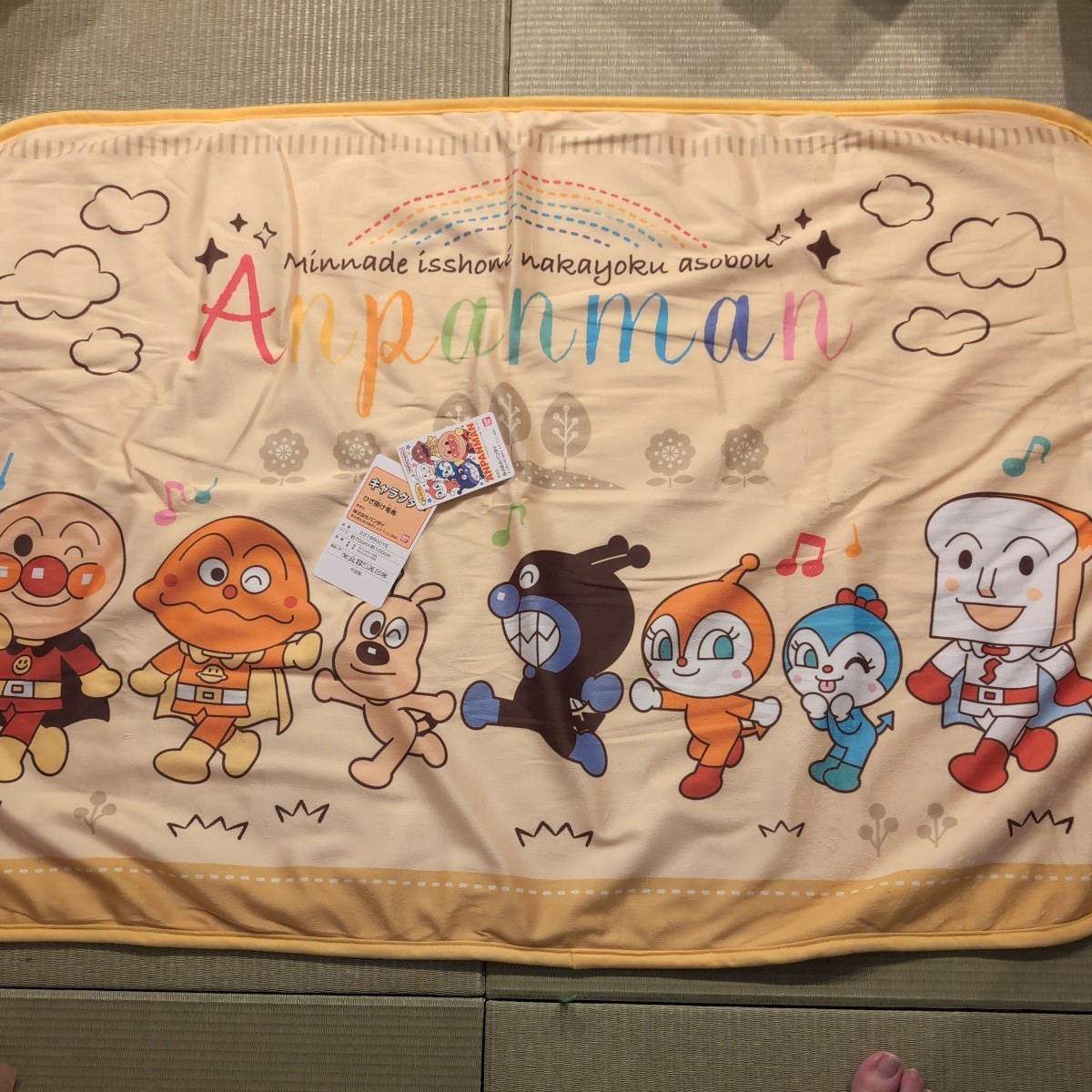  Anpanman * герой покрывало на колени одеяло покрывало 70×100cm* желтый 