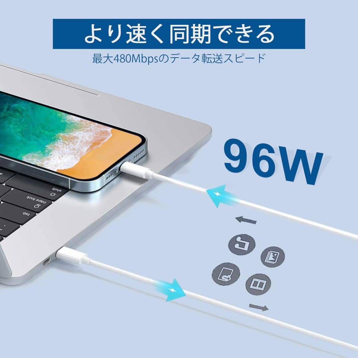 充電器 96W USB C 急速充電器 PD3.0タイプC アダプター Type C Acアダプター 87w/67w/65w/45w Macbook Pro/Air Switch 各種USB-C機器対応_画像5