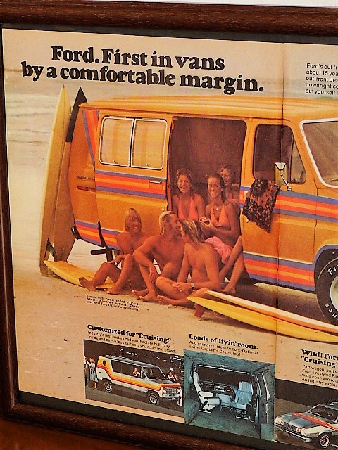 1976年 U.S.A. '70s 洋書雑誌広告 額装品 Ford Van フォード バン ( A3サイズ ・大きいサイズ )_画像2
