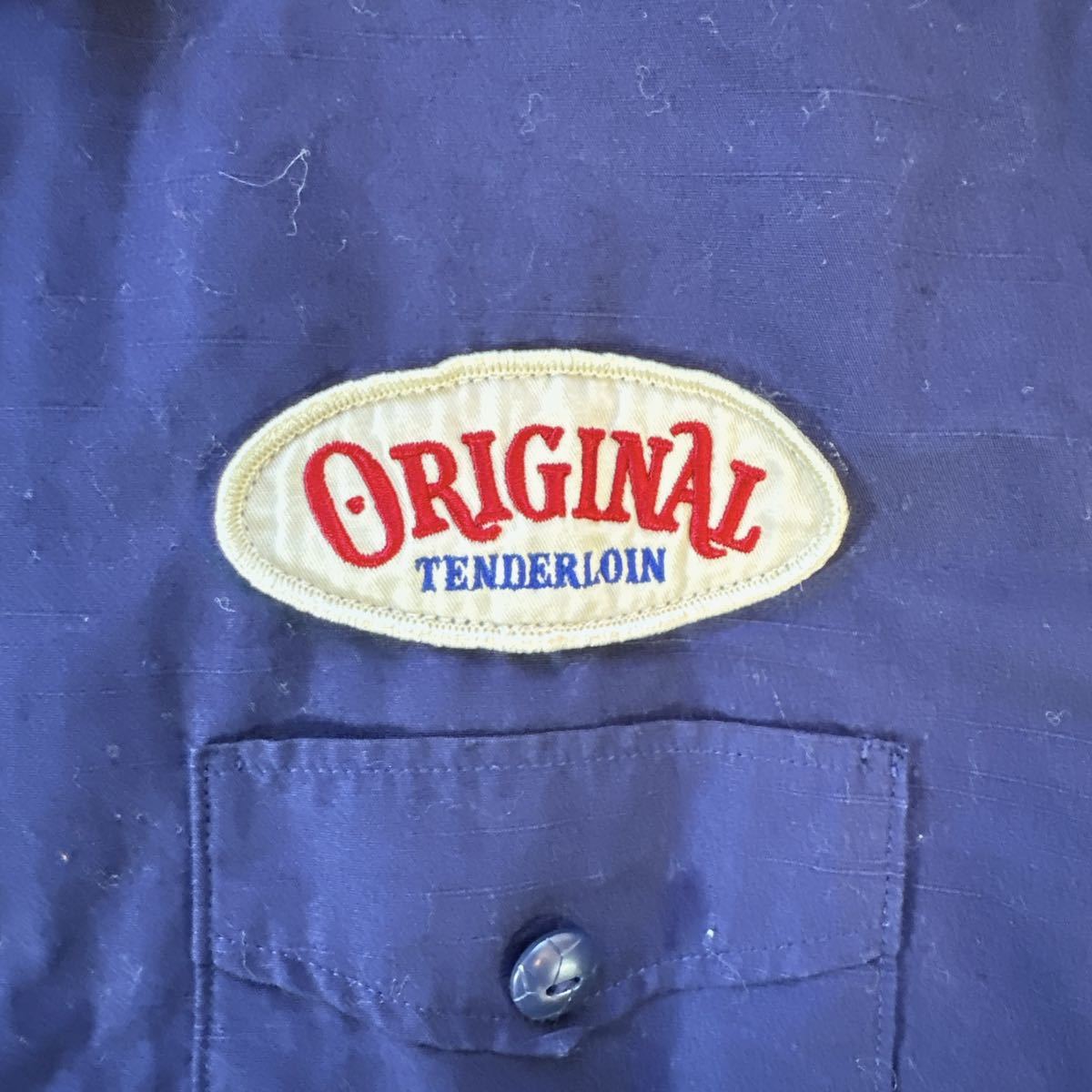 美品 テンダーロイン ワークシャツ 長袖 S ネイビー 刺繍 美品 テンダーロイン ワークシャツ 長袖 S ネイビー 刺繍