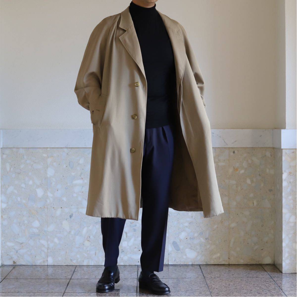 美品】90s Burberry バーバリー ラグランコート タイロッケン 美品】90s Burberry バーバリー ラグランコート タイロッケン