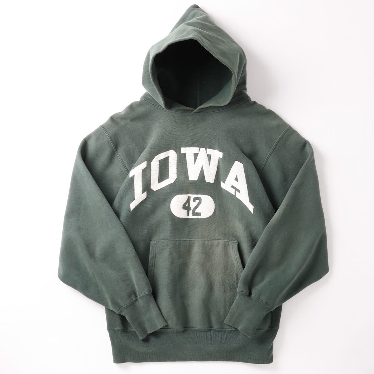 逸品】90s champion Reverse Weave hoodie fade Green