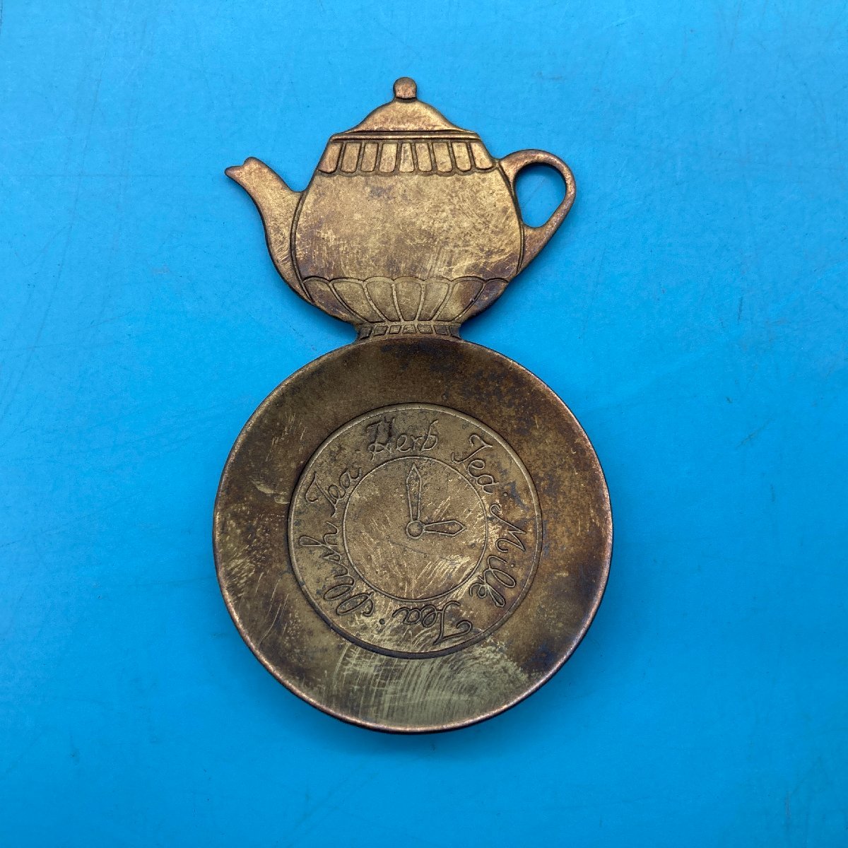 [A9120P007] tea Cade . spoon retro antique England? brass? teapot antique miscellaneous goods tea leaf black tea 