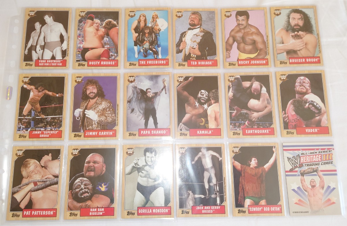 Topps 2007 WWE HERITAGE Ⅲ　90枚　レギュラーコンプリート　ダブリなし_画像3