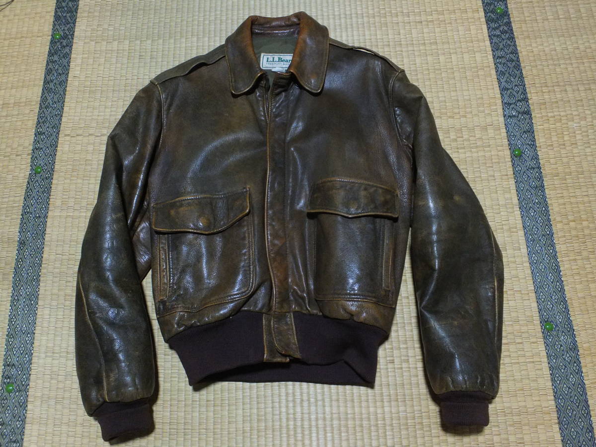  L.L.Bean　エルエルビーン レザージャケット　A-2　サイズ３6_画像1