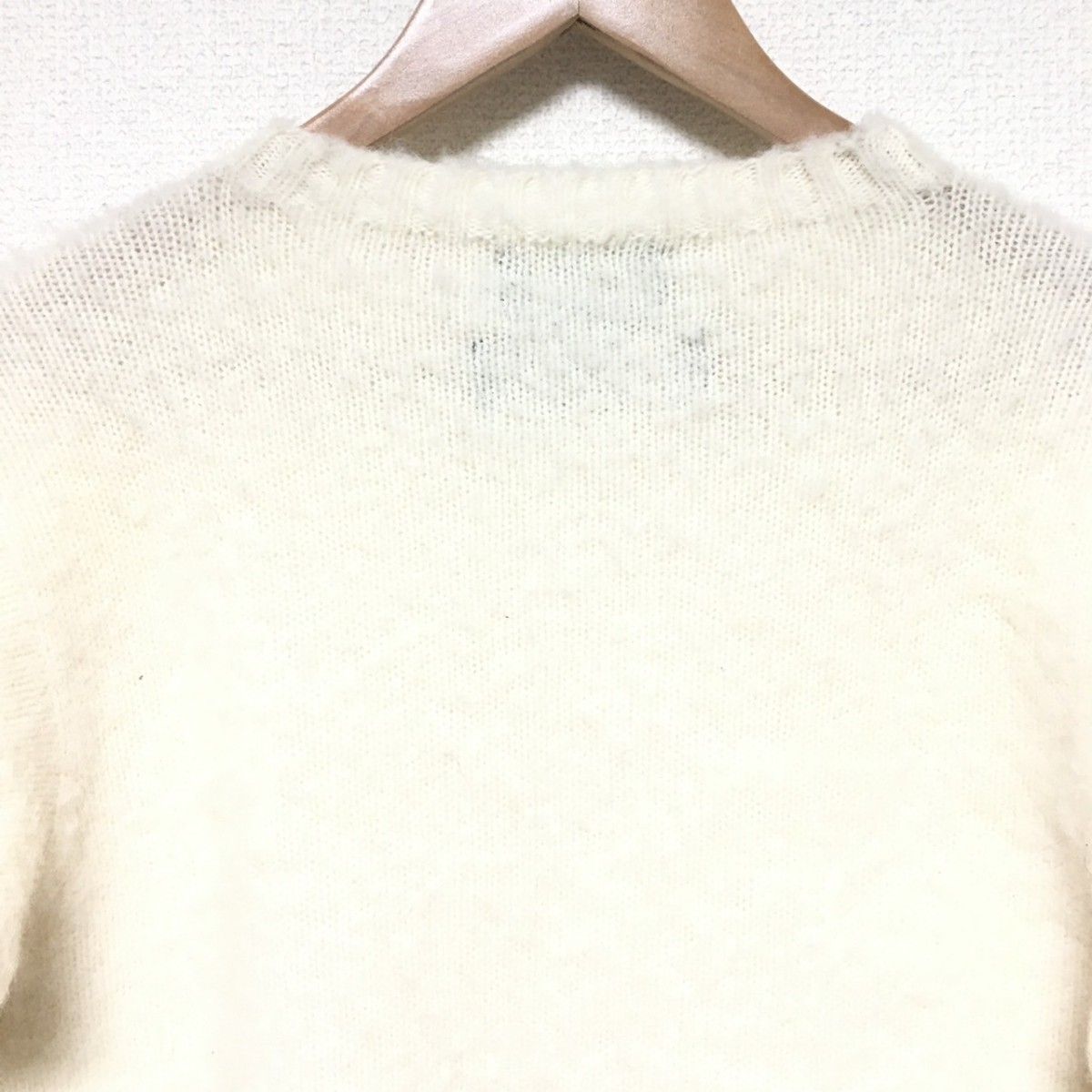 【BEAMS＋】ビームスプラス セーター ニット カジュアル サロン シンプル 大人スタイル ストリート アメカジ ホワイト メンズ S / Y1601fk_画像4