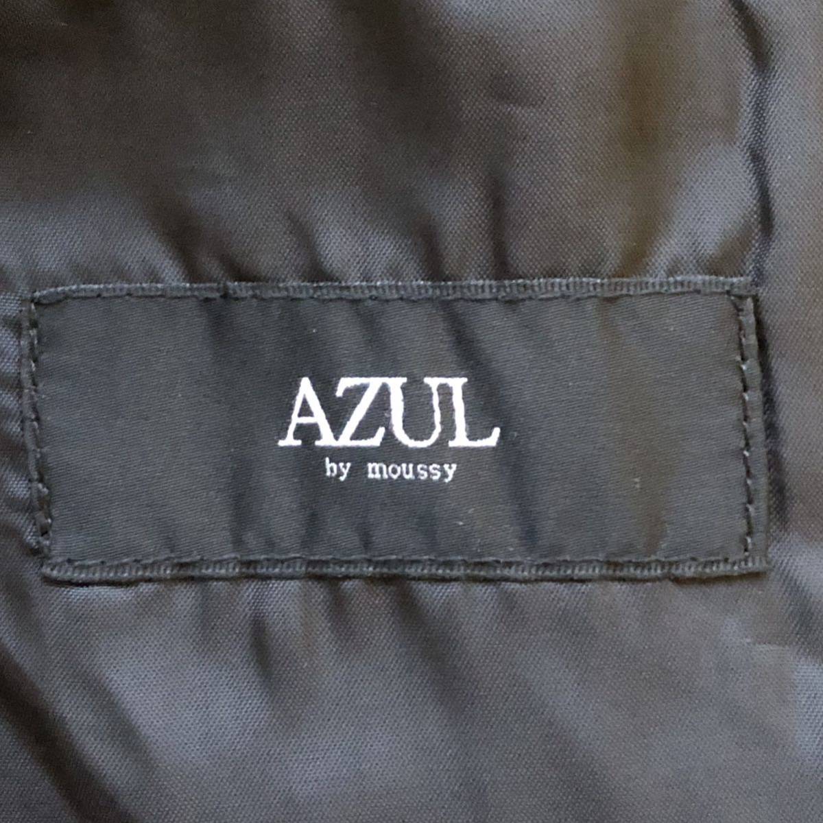 状態良好 小さいサイズ【AZUL by moussy】アズルバイマウジー チェスター コート ブラック メンズ ビジネス トップスS/Y2178BB_画像8