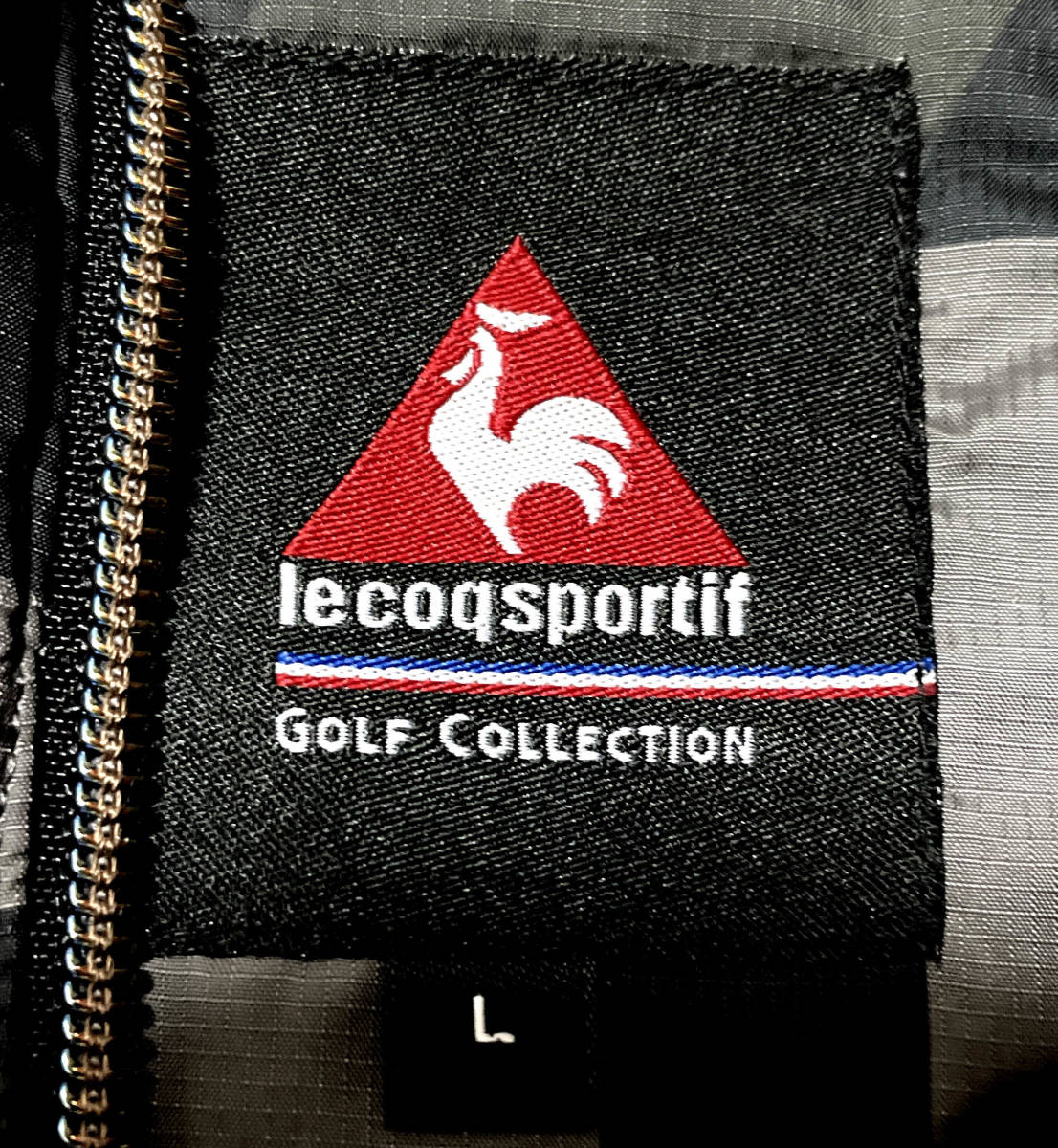 冬春向け★le coqsportif ルコックゴルフ★やや薄手撥水　２WAYハーフジップナイロンジャケット★メンズM／Lサイズ位★全国送料２３０円　_画像7