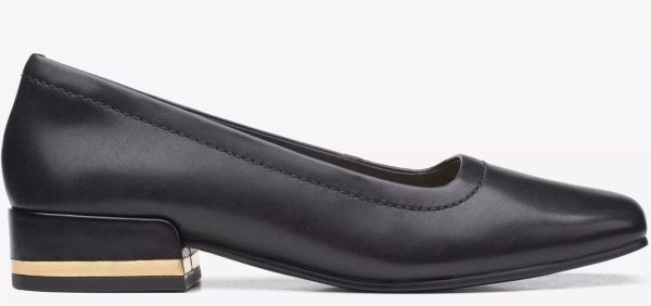 Clarks 25cm black Flat Loafer square tu leather soft slip-on shoes sneakers ballet pumps boots RRR114