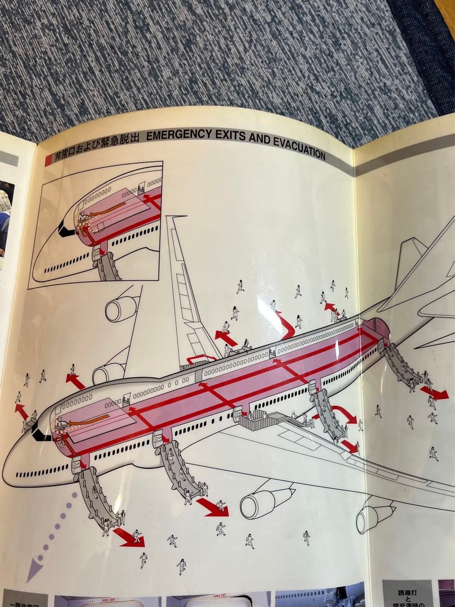 レア 航空放出品】JAL ジャンボ B747 安全のしおり 日本航空 レア 航空放出品】JAL ジャンボ B747 安全のしおり 日本航空