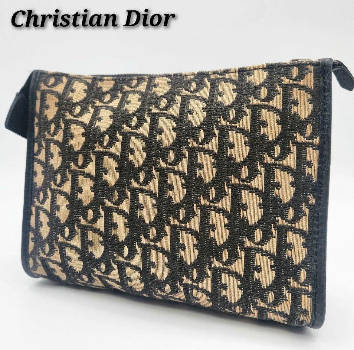 極美品　ChristianDiorディオール　Dior セカンドバッグ トロッター クラッチ キャンバス　ポーチ　化粧ポーチ　マルチケース　総柄　_画像1