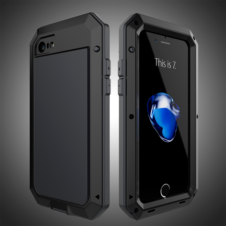 送料無料 iPhone7 8 iPhone SE2 SE3 耐衝撃防振防水 指紋認証対応 地上最強アルミケース M全５色 全面保護 iPhone 7 8 3代２代 フルーカバ_画像4
