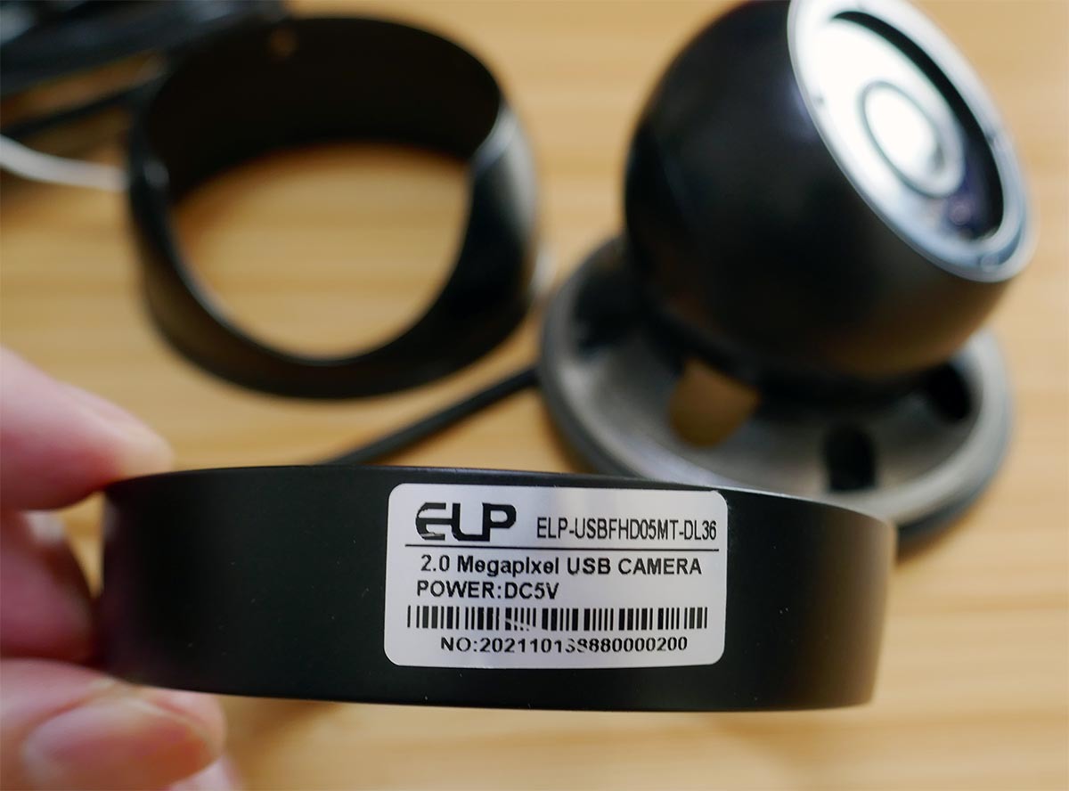 ELP USBウェブカメラ 1080P 200万画素 USBドームカメラ 防犯 監視カメラ 赤外線ナイトビジョン ELP-USBFHD05MT-DL36_画像2