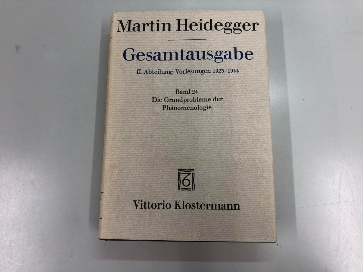 ▼　【洋書 martin heidegger gesamtausgabe band24　1975年】141-02401_画像1