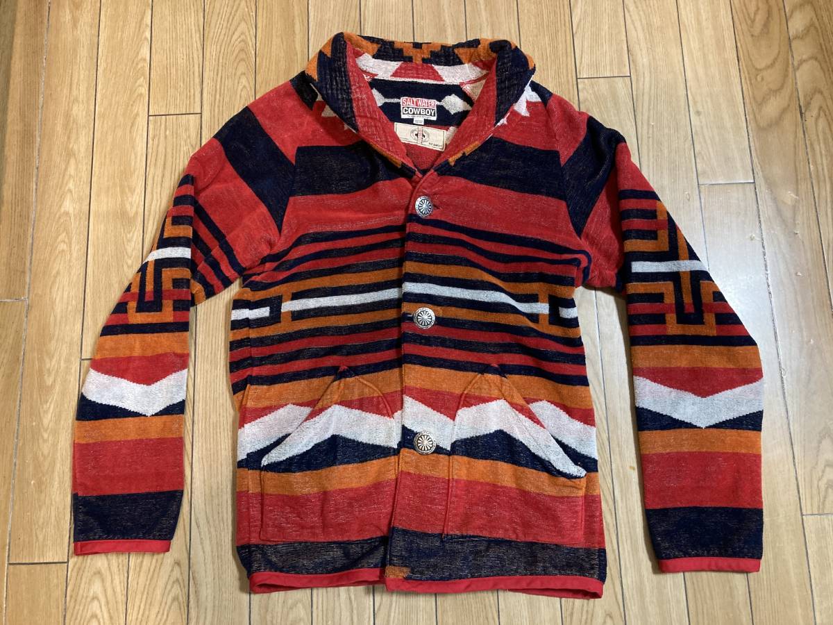 美品｜BEAMS × salt water cowboy 今治タオル ネイティブ・パイルジャケット　Size:M｜ビームス別注｜送料込_画像1