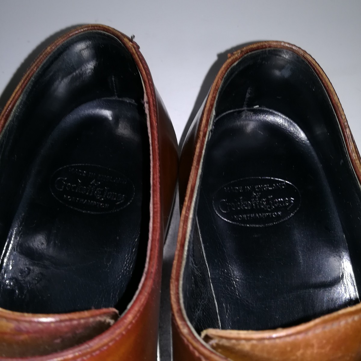 4082 ★クロケット&ジョーンズ Crockett&Jones★ SEYMOUR コードバン ダブルモンクストラップ 6 1/2D 25.0cm 茶 ドレスシューズ 革靴 本革_画像8