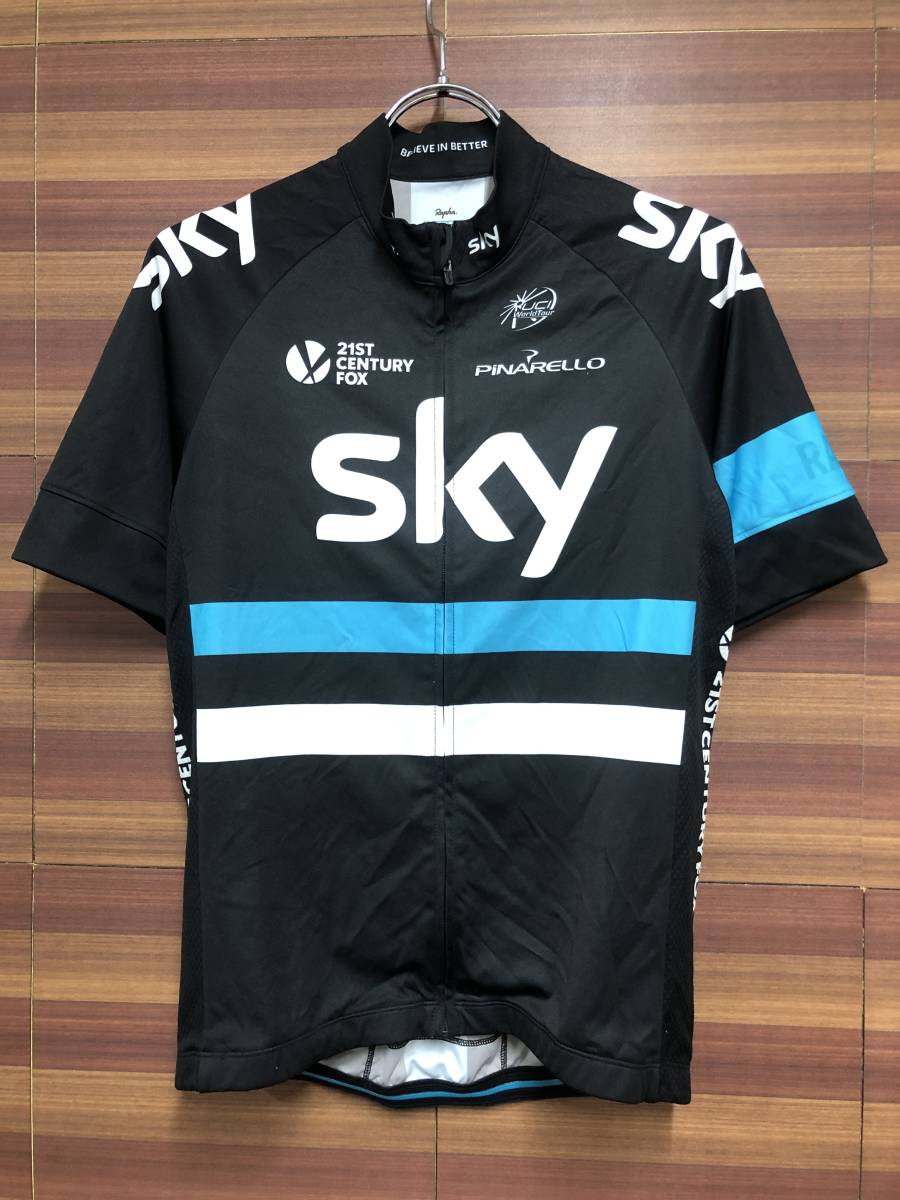 HM060 ラファ Rapha MENS REPLICA JERSEY 半袖 黒 M TEAM sky_画像1