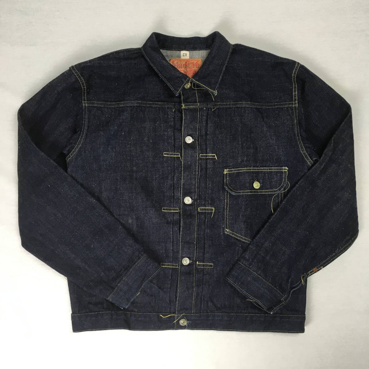 【美品】SUGAR CANE シュガーケーン S1946 SC11946US 米国製 WWⅡ DENIM BLOUSE 1946 MODEL ジージャン サイズ42 13oz デニム ジャケット