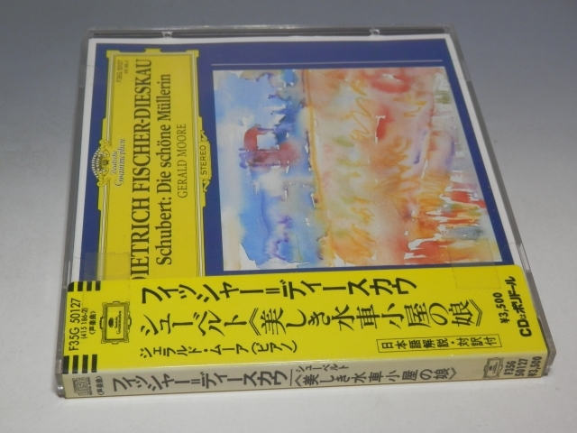 ☆ シール帯 シューベルト 美しき水車小屋の娘 フィッシャー＝ディースカウ ムーア 帯付CD F35G-50127 西独プレス/*帯やや難あり_画像3