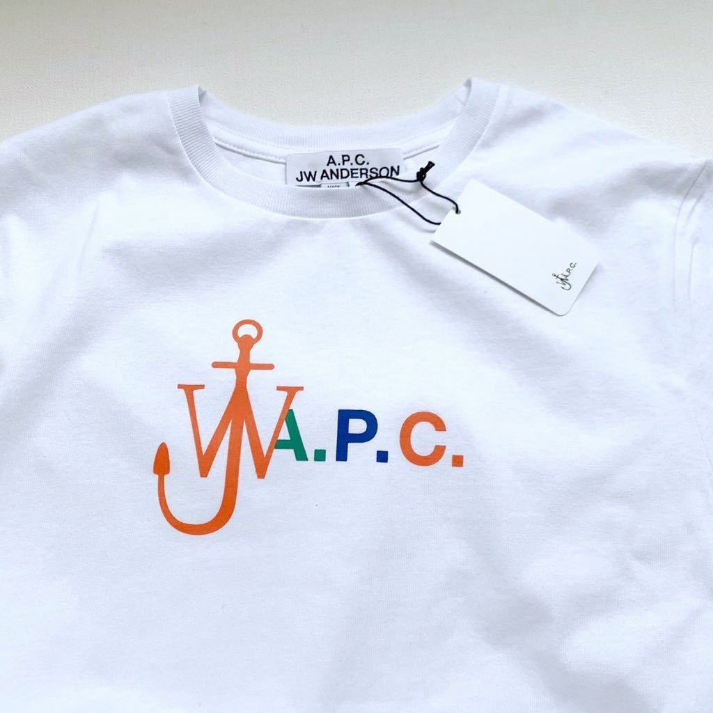 S 新品 2023AW A.P.C. X JW ANDERSON アンダーソン コラボ ロゴ Anchor Tシャツ 定2.2万 白 ユニセックス レディース メンズ APC_画像4