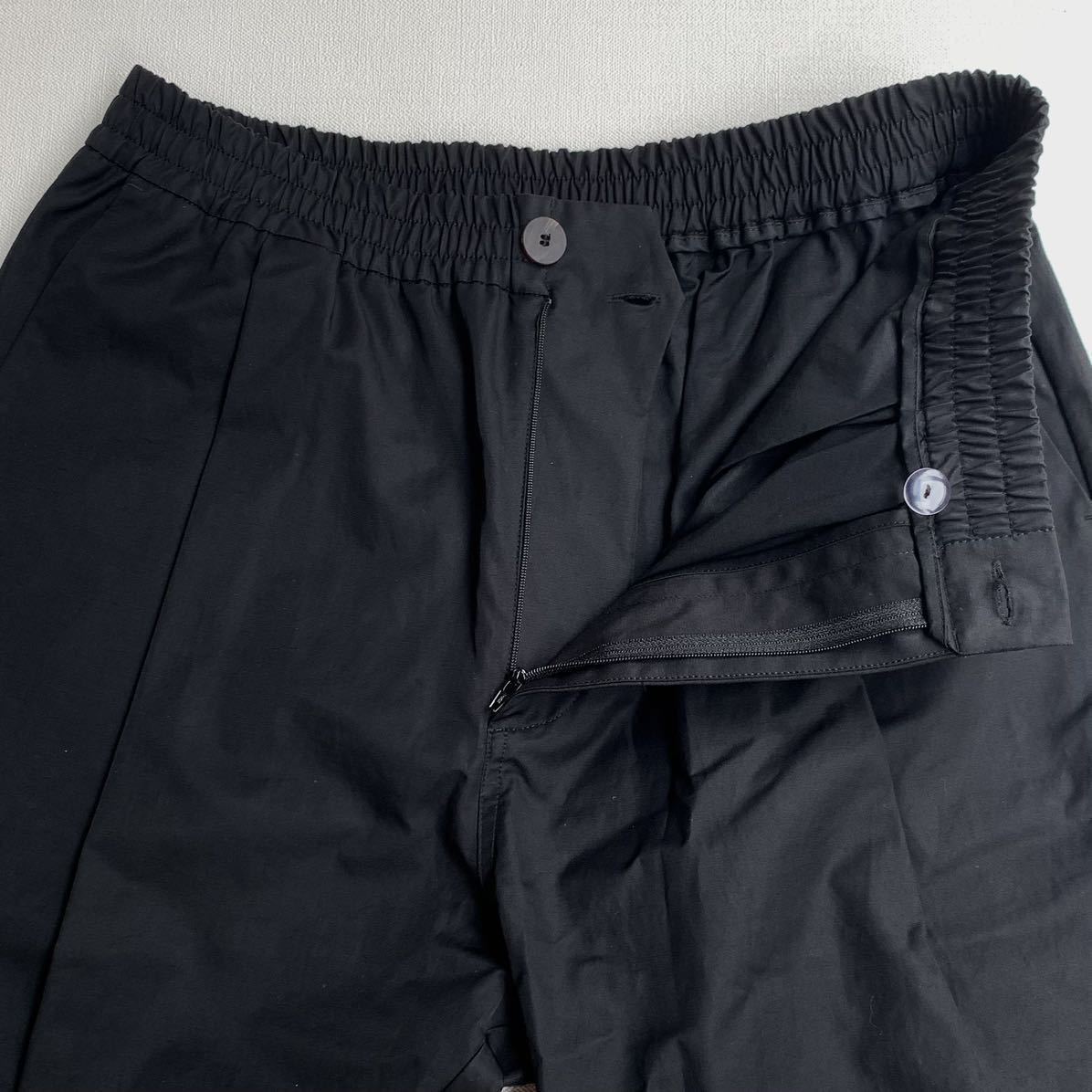  новый товар STUDIO NICHOLSON Studio Nicole sonGENTILE конический укороченные брюки легкий брюки M мужской чёрный черный SNM-076 стоимость доставки 