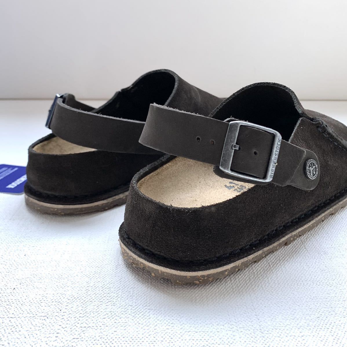 新品 BIRKENSTOCK ビルケンシュトック ルトリー Lutry Premium Suede スエード レザー サンダル シューズ 41 定2.4万 26.5㎝ 濃茶 送料無料_画像7