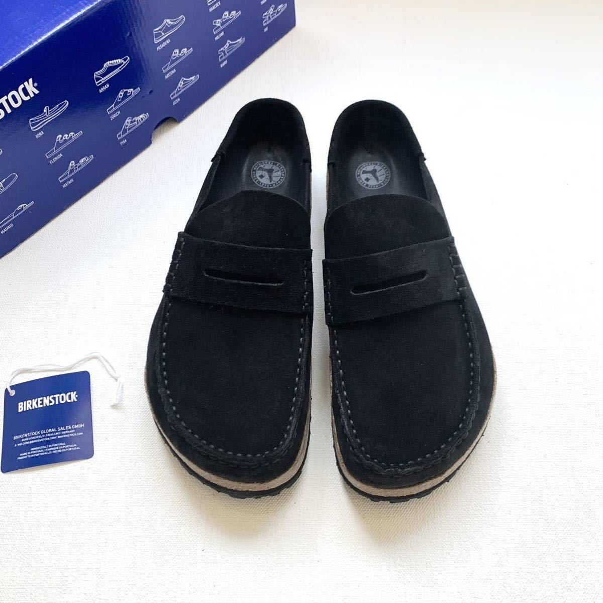 新品 BIRKENSTOCK ビルケンシュトック Naples ネープルス スエード レザー ローファー サンダル 46 黒 ブラック メンズ 30㎝ 送料無料_画像4