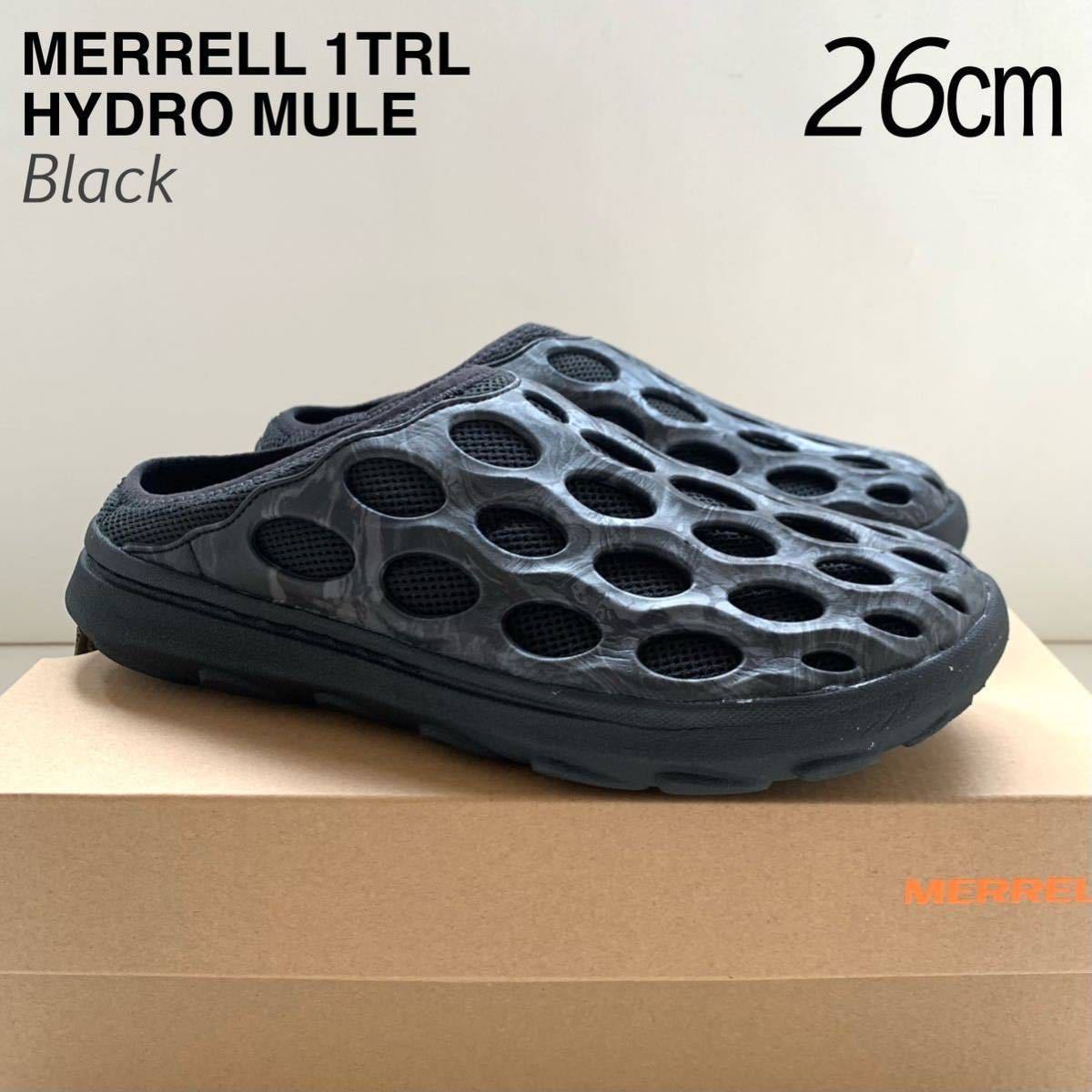 新品 メレル MERRELL 1TRL HYDRO MULE ハイドロ ミュール サンダル シューズ 26㎝ メンズ 黒 ブラック 限定 送料無料_画像1