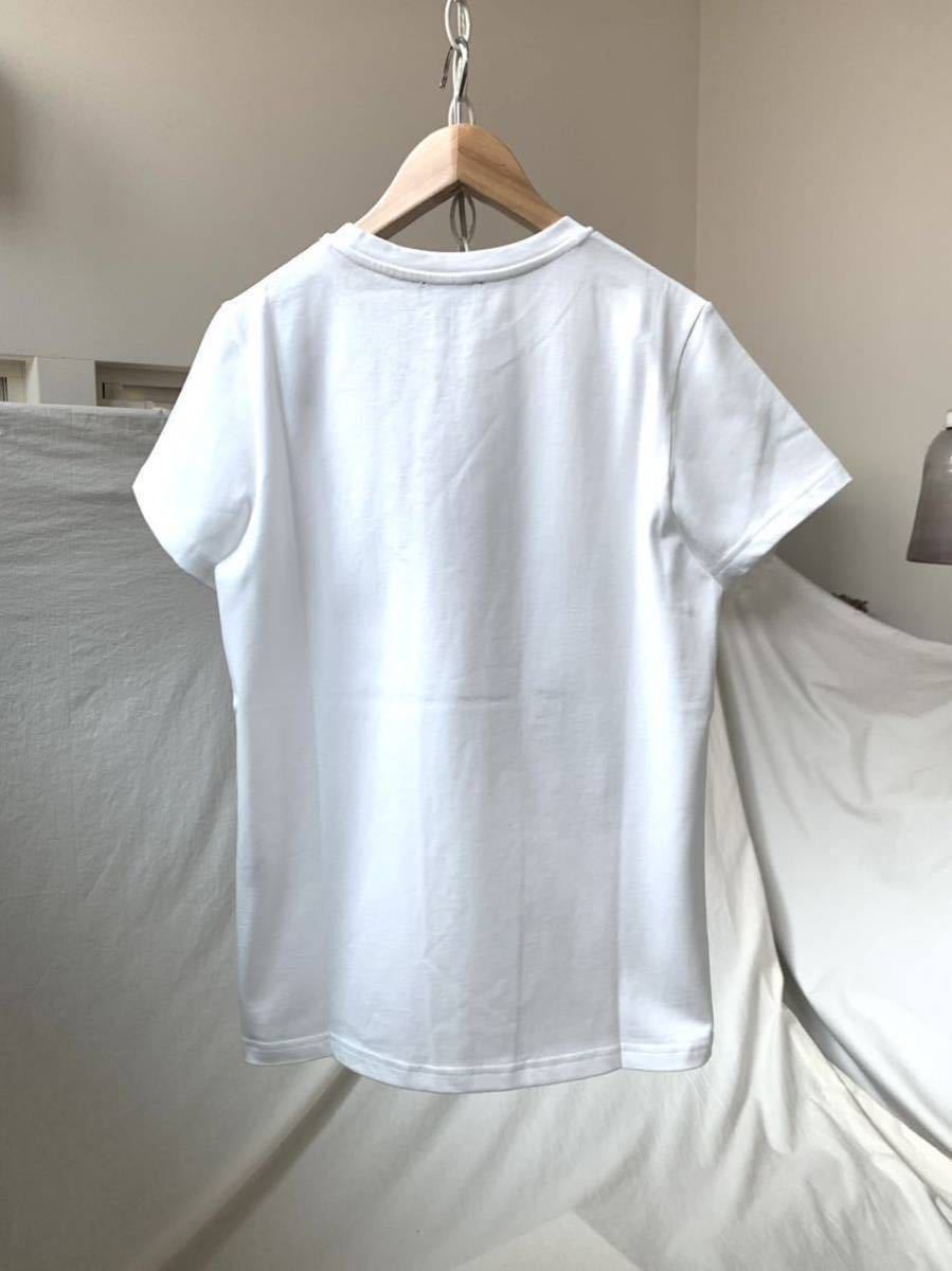 XL new goods A.P.C. A.P.C. standard embroidery Logo Denise T-shirt .1.54 ten thousand white white lady's APC thick 2023SS short sleeves Mini Logo free shipping 