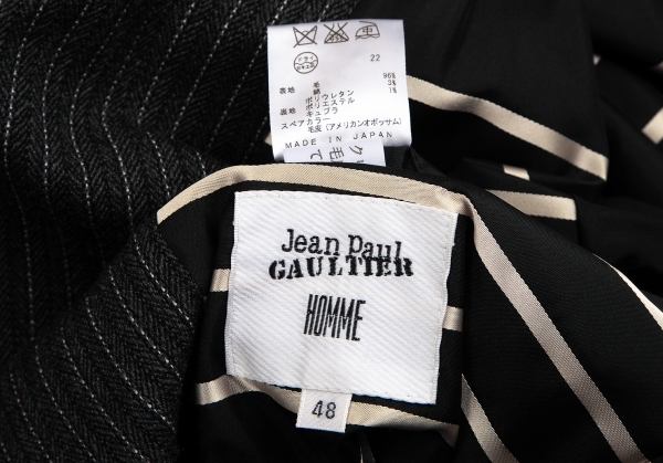 ジャンポールゴルチエ オムJean Paul GAULTIER HOMME ヘリンボーンストライプアルスターコート グレー48 【メンズ】_画像10