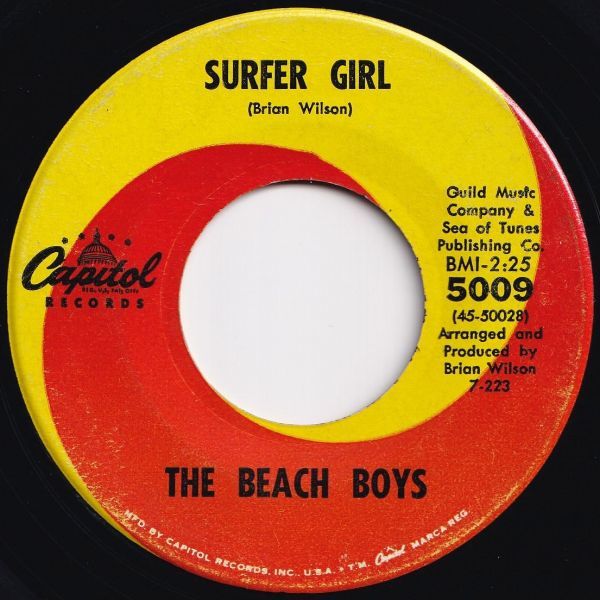 Beach Boys Surfer Girl / Little Deuce Coupe Capitol US 5009 205274 ROCK POP ロック ポップ レコード 7インチ 45_画像1