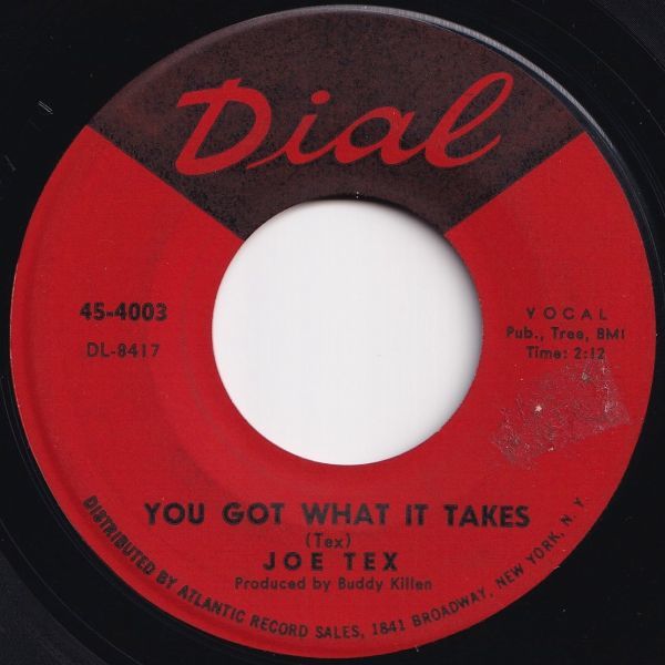 Joe Tex You Better Get It / You Got What It Takes Dial US 45-4003 205330 SOUL ソウル レコード 7インチ 45_画像2