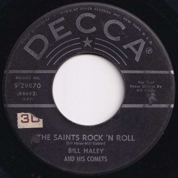 Bill Haley And His Comets The Saints Rock 'N Roll / R-O-C-K Decca US 9-29870 205436 R&B R&R レコード 7インチ 45の画像1