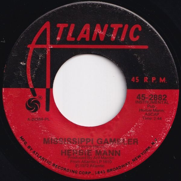 Herbie Mann Respect Yourself / Mississippi Gambler Atlantic US 45-2882 205654 JAZZ ジャズ レコード 7インチ 45_画像2
