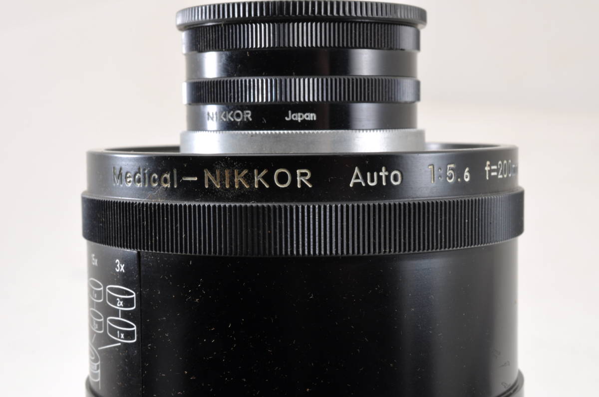 [KOK46]動作品 Nikon ニコン メディカルニッコール Medical-NIKKOR Auto 200mm f/5.6 AC Unit セット ケース付 医療 歯科医 研究用レンズ_画像9