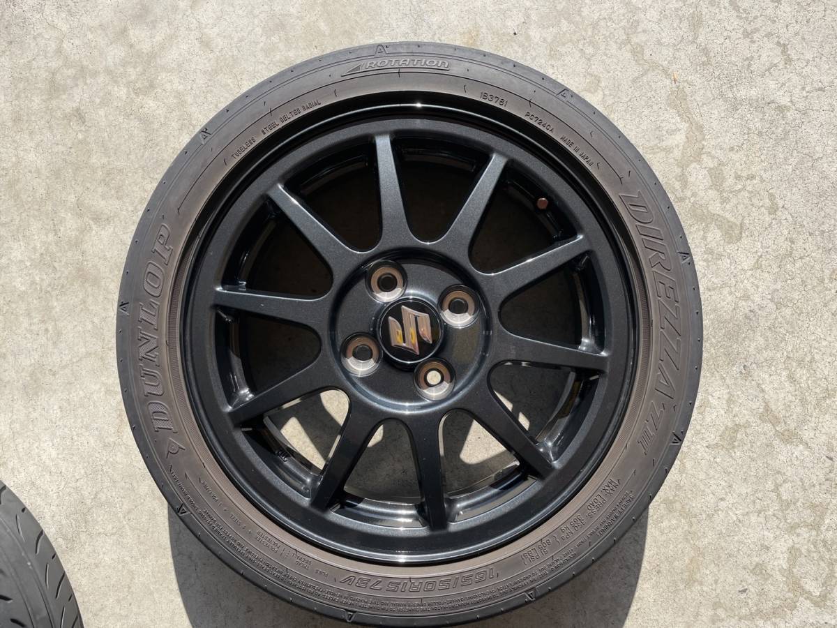 suzuki アルトワークス HA36S 純正ホイール 一台分 DUNLOP DIREZZA ZⅢ_画像5