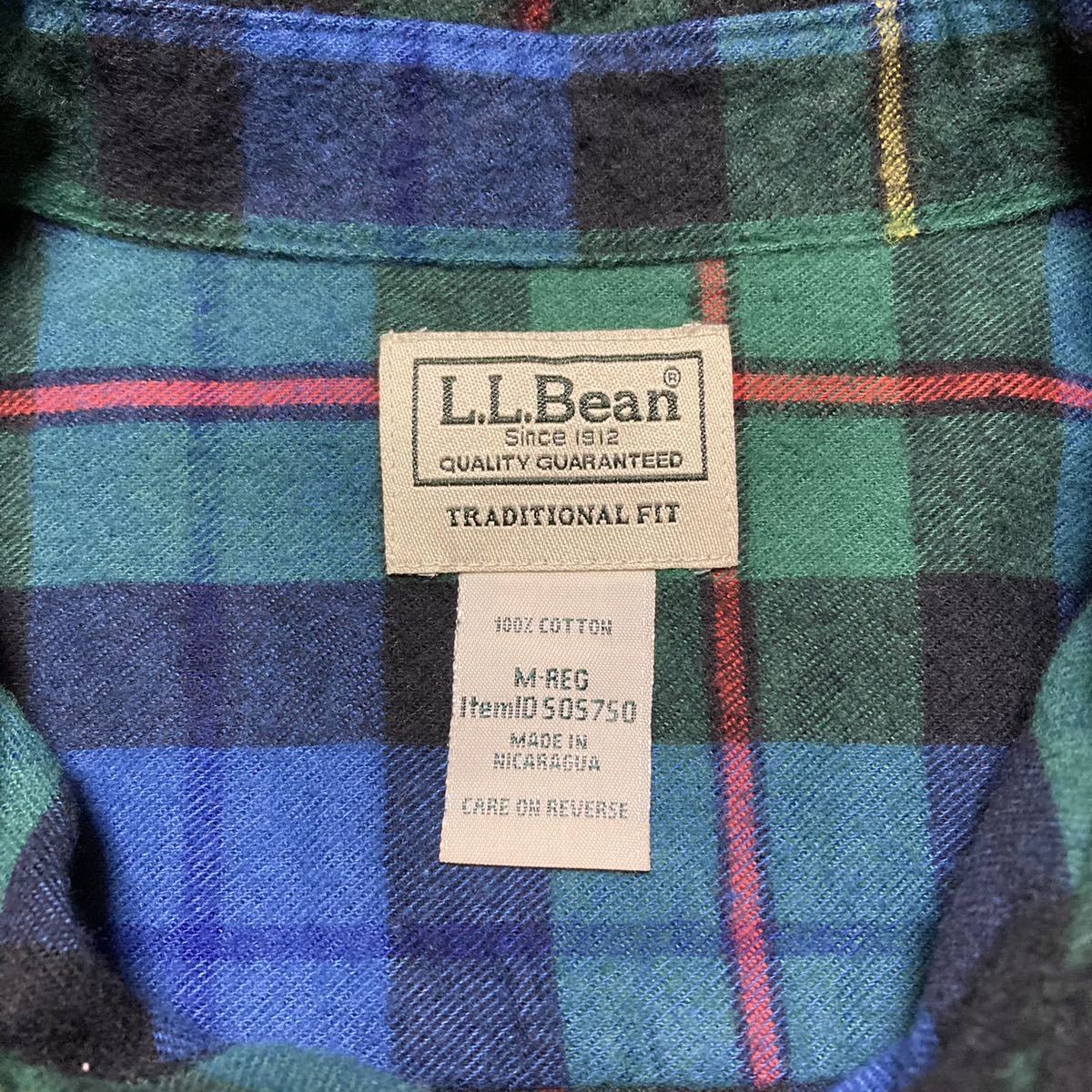 L.L.Bean スコッチプラッドフランネルシャツ タータンチェック M エルエルビーン_画像4