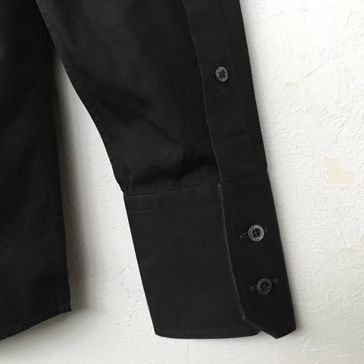 GUCCI グッチ イタリア製 正規品 メンズ 長袖ドレスシャツ ブラック 良品 size 42_画像4