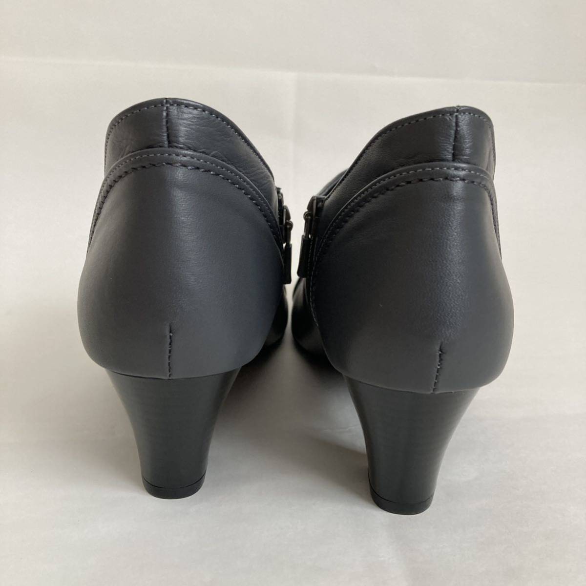 G-QUEST SELECSION Wedge подошва женский ботиночки 24.0cm серый каблук высота 6cm короткие сапоги 