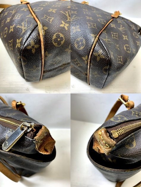 訳アリ！！　LOUIS VUITTON ルイヴィトン M56688 モノグラム トータリーPM トートバッグ ショルダー 肩掛け レディース ブラウン系_画像8