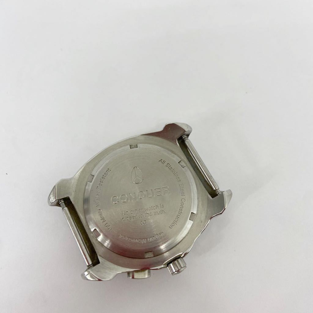 11 稼動品 NIXON CONQUER 腕時計 クォーツ 文字盤青 ベルトなし WATER RESIST100M 現状販売の画像4