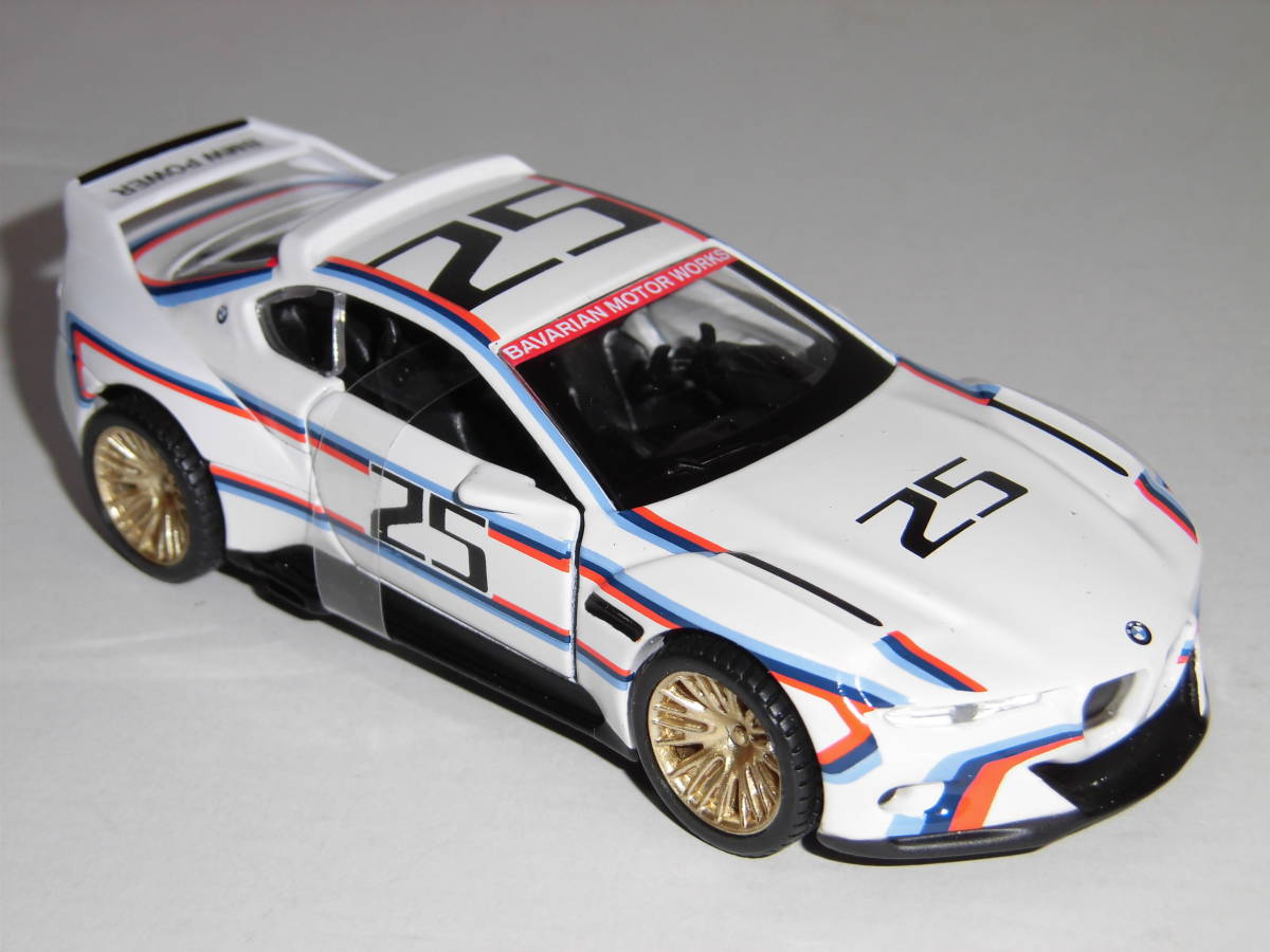 S=1/44☆BMW特注Maisto製 BMW3.0CSL HOMMAGE(Nr.25)PULLBACK TOY CAR:BMW3.0CSLオマージュ(#25)プルバックトイカー　未使用品！ _画像6